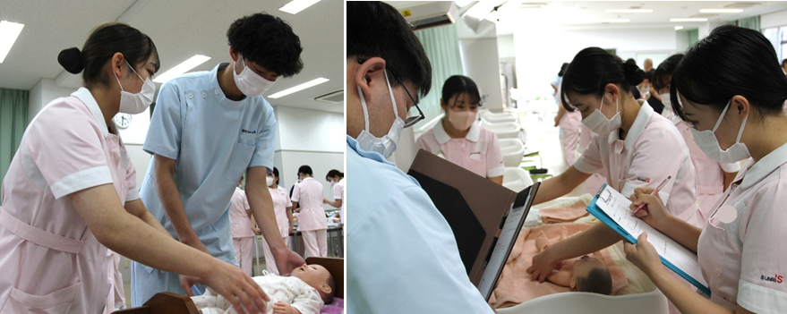 看護学部2年生が子どもの看護に必要な技術を学びました。